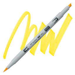 Tombow ABT PRO Alcohol Marker - Process Yellow, P055 marker and swatch