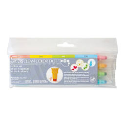 Zig Clean Color Dot Markers - Set of 4, Assorted Colors, front of the packaging