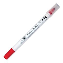 Zig Clean Color Dot Dual Tip Marker - Red, caps on