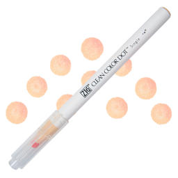 Zig Clean Color Dot Marker - Peach Bliss, swatch and marker