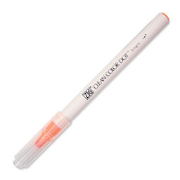 Zig Clean Color Dot Marker - Fl. Orange, marker with cap on