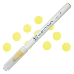 Zig Clean Color Dot Marker - Butter, swatch and marker