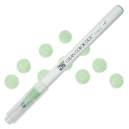 Zig Clean Color Dot Marker - Pale Moss, swatch and marker