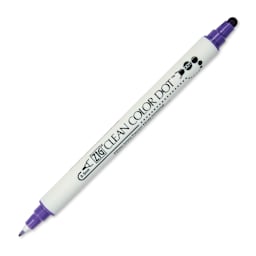 Zig Clean Color Dot Dual Tip Marker - Violet, caps off