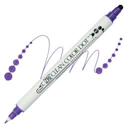 Zig Clean Color Dot Dual Tip Marker - Violet, swatch and marker