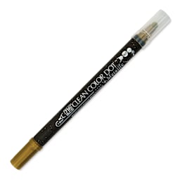 Zig Clean Color Dot Dual Tip Marker - Metallic Gold, caps on