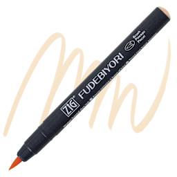 Zig Fudebiyori Brush Pen - Pale Orange pen and swatch