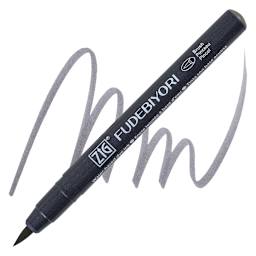 Zig Fudebiyori Brush Pen - Gray Brown pen and swatch
