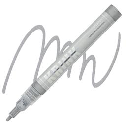 Krink K-11 Acrylic Paint Marker - Silver, 3 mm marker and swatch