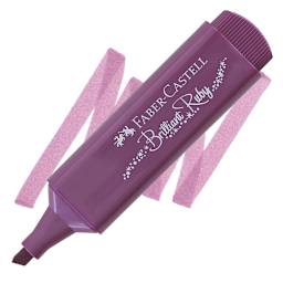 Faber-Castell Metallic Textliner - Brilliant Ruby marker and swatch