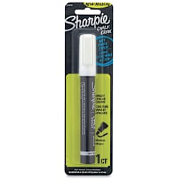 Sharpie Chalk Markers - Front of blister package of single White Marker