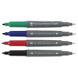 Marabu Graphix Permanent Markers - Set of 4 Once Upon A Time Colors uncapped