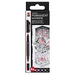Marabu Graphix Permanent Markers - Set of 4 Once Upon a Time Colors package