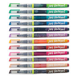 Jane Davenport Mermaid Markers - 12 capped Markers shown horizontally