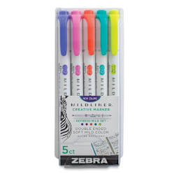 Zebra Mildliner Double Ended Creative Markers - Refresh Colors, Set of 5