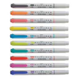 Zebra Mildliner Double Ended Creative Markers - Refresh and Friend Colors, Set of 10 (Out of package)