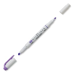 Zebra Mildliner Double Ended Creative Marker - Violet (Caps off)