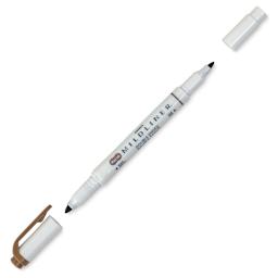 Zebra Mildliner Double Ended Creative Marker - Brown