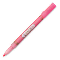 Zebra Kirarich Glitter Markers - Single Pink Marker shown uncapped at angle
