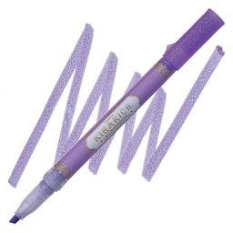 Zebra Kirarich Glitter Marker - Purple marker and swatch