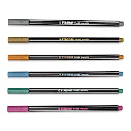 Stabilo Pen 68 Metallic Pens - Set of 6 - with caps on