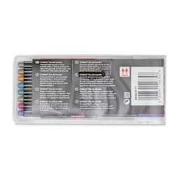 Stabilo Pen 68 Metallic Pens - Set of 8 - back of packaging