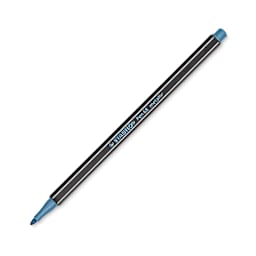 Stabilo Pen 68 Metallic Pens - Single Blue pen shown at angle and without cap