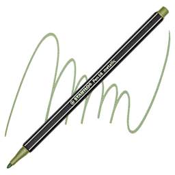 Stabilo Pen 68 Metallic Pen - Light Green pen and swatch