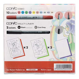 Copic Ciao Sparkle Set (Back of package)