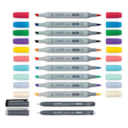 Copic Ciao Sparkle Set (Markers with caps off)