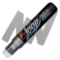 Loop Paint Marker - Silver, 8 mm, Marker and swatch
