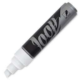 Loop Water-Based Acrylic Marker - White, 10 mm (cap off)