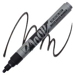 Loop Water-Based Acrylic Marker - Black, 4 mm marker and swatch