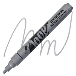 Loop Water-Based Acrylic Marker - Silver, 4 mm marker and swatch