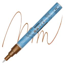 Aitoh Manga Liner Pen - Copper pen and swatch