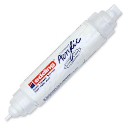 Edding 5400 Acrylic Double Ended Paint Marker - Traffic White 922, Cap Off