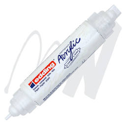 Edding 5400 Acrylic Double Ended Paint Marker - Traffic White 922 marker and swatch