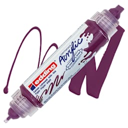 Edding 5400 Acrylic Double Ended Paint Marker - Berry 910 marker and swatch