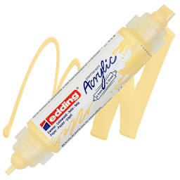 Edding 5400 Acrylic Double Ended Paint Marker - Pastel Yellow 915 marker and swatch