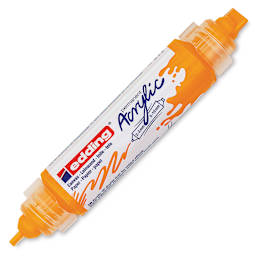 Edding 5400 Acrylic Double Ended Paint Marker - Sunny Yellow 906, Cap Off