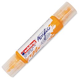 Edding 5400 Acrylic Double Ended Paint Marker - Sunny Yellow 906, Cap On