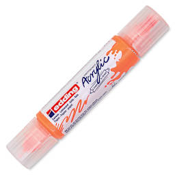 Edding 5400 Acrylic Double Ended Paint Marker - Neon Orange 066, Cap On