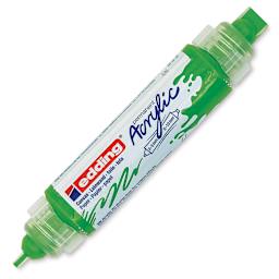 Edding 5400 Acrylic Double Ended Paint Marker - Yellow Green 927, Cap Off