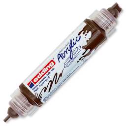 Edding 5400 Acrylic Double Ended Paint Marker - Chocolate Brown 907, Cap Off