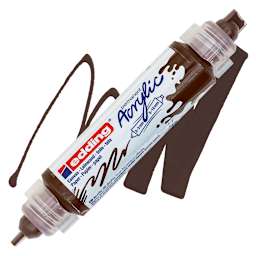 Edding 5400 Acrylic Double Ended Paint Marker - Chocolate Brown 907 marker and swatch