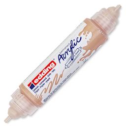 Edding 5400 Acrylic Double Ended Paint Marker - Warm Beige 255, Cap Off