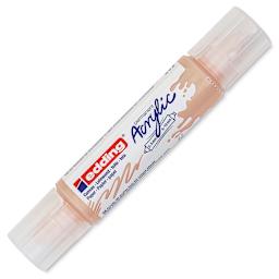 Edding 5400 Acrylic Double Ended Paint Marker - Warm Beige 255, Cap On