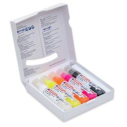 Edding Acrylic Paint Markers - Neon Colors, Set of 5, Broad. Markers in box