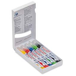 Edding Acrylic Paint Markers - Basic Colors, Set of 5, Medium (markers inside of package)