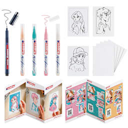 Edding Creative Manga Drawing Set - Assorted, Set of 15, contents of the set